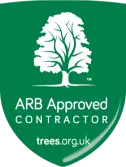 Arb approved contractor shield for arb approved tree surgeon Suffolk